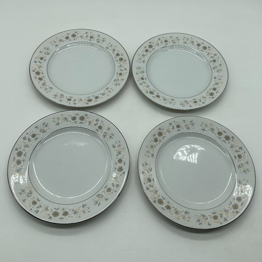 Set of 4 Vintage Carlton by Sango Andover Bread & Butter Plates Plate 6 3/8"